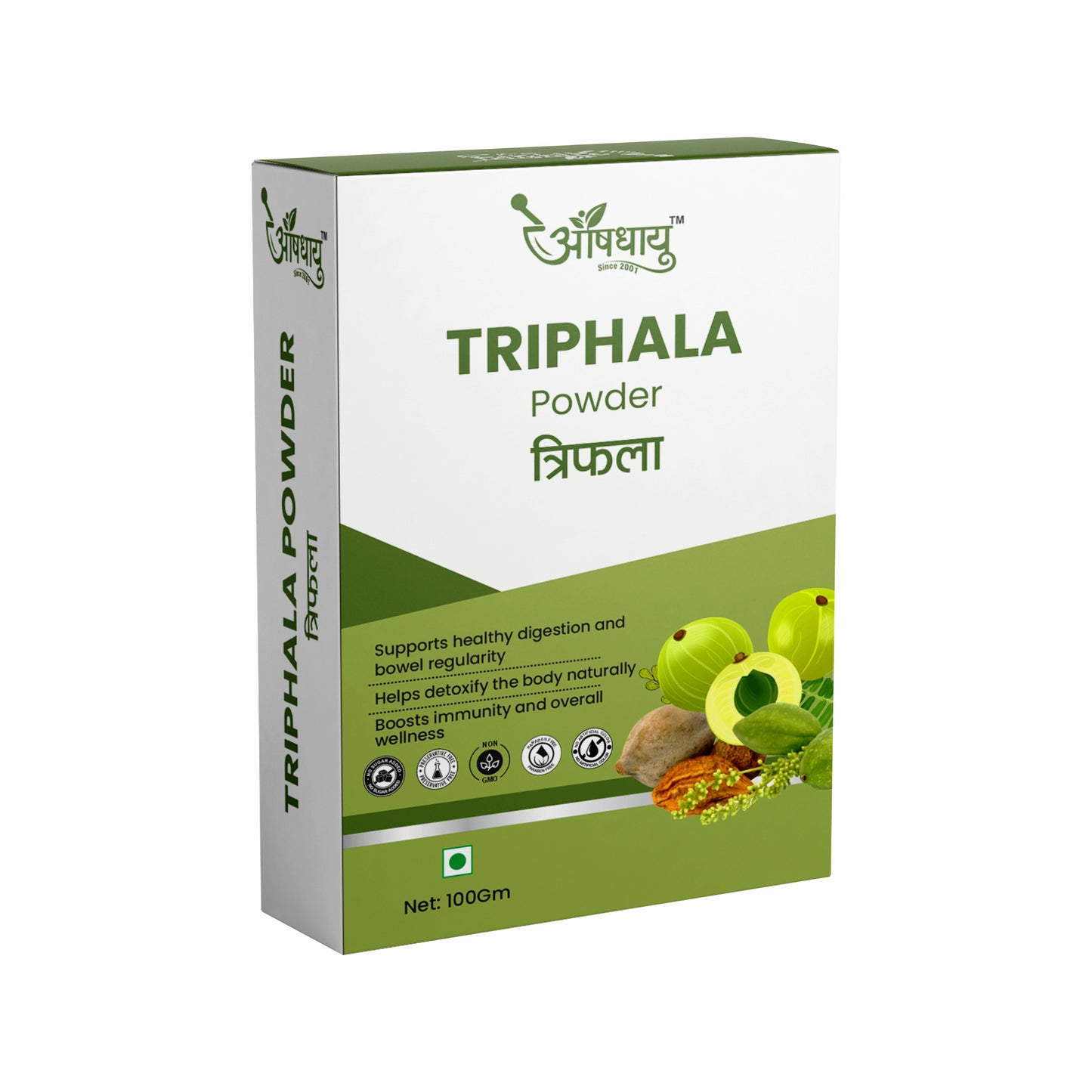 Triphala Powder – 100% Pure Ayurvedic Blend for Digestion, Detox & Overall Wellness